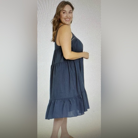 Target, Universal thread, gauze, crochet, navy dress, NWT, size 1X - Picture 3 of 8